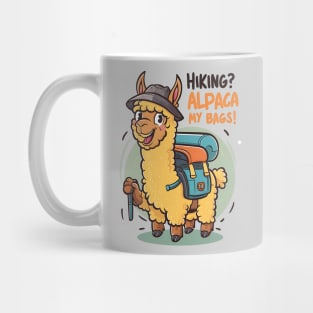 Hiking? Alpaca My Bags! Funny Hiking and Camping Mug